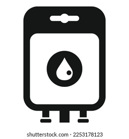 Icono de la donación de sangre vector simple. Donación de caridad. Ayuda voluntaria