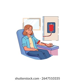 Proceso de donación de sangre Una representación visual