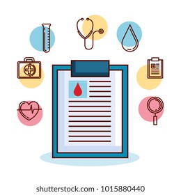 blood donation set icons
