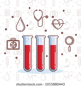 blood donation set icons