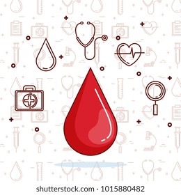 blood donation set icons