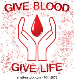 Blood donation sign vector