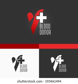 Blood Donation Symbol Template. Vector Elements. Brand Icon Design Illustration. EPS10