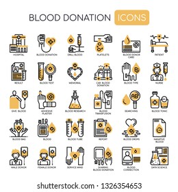 Blood Donation , Thin Line and Pixel Perfect Icons