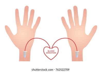 blood donation vector with arm