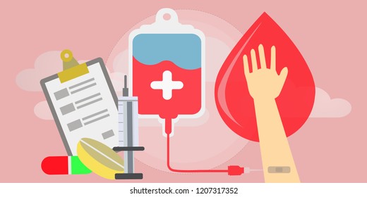 Blood donation vector concept