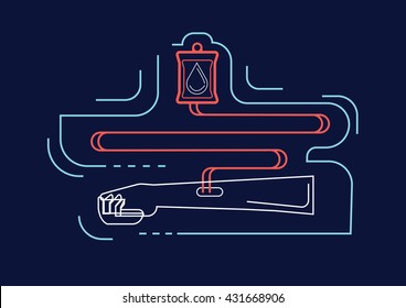 Blood donation vector creative illustration contain EPS10 format , design Layout
