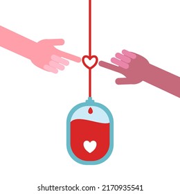 Blood donation vector for blood donor day poster