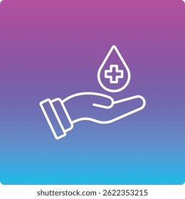 Icono de Vector de donación de sangre. Se puede utilizar para aplicaciones de impresión, móviles y de Web.