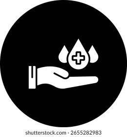 Icono de Vector de donación de sangre. Se puede utilizar para aplicaciones de impresión, móviles y de Web.