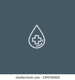 Blood Donation vector icon. Blood Donation concept stroke symbol design. Thin graphic elements vector illustration, outline pattern for your web site design, logo, UI. EPS 10.