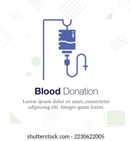 Blood Donation vector icon illustration
