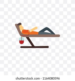 Blood donation vector icon isolated on transparent background, Blood donation logo concept