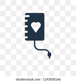 Blood Donation vector icon isolated on transparent background, Blood Donation transparency concept can be used web and mobile