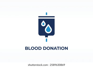 BLOOD DONATION vector, icon or logo sign isolated symbol illustration