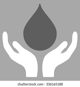 Blood Donation vector icon. Style is bicolor flat symbol, dark gray and white colors, rounded angles, silver background.