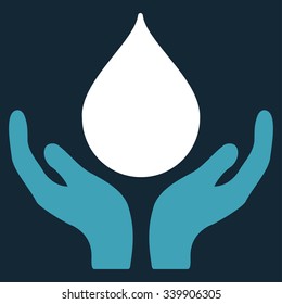 Blood Donation vector icon. Style is bicolor flat symbol, blue and white colors, rounded angles, dark blue background.