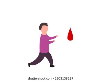 blood donation vector illustration flat design