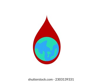 diseño plano de ilustración vectorial de donación de sangre