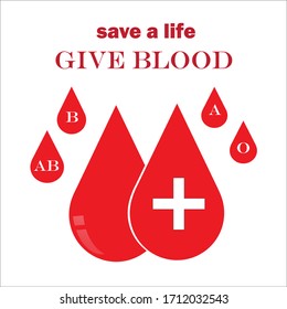 plantilla de ilustración de símbolo de icono del logotipo del vector de donación de sangre