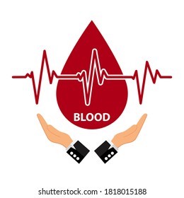 Blood donation vector. World Blood donor Day Of Blood Donation Concept Design. Medical background