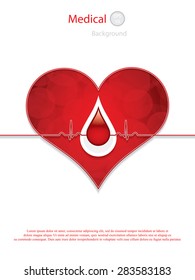 Blood donation vector.Medical background