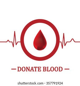 Blood donation vector.Medical background.vector
