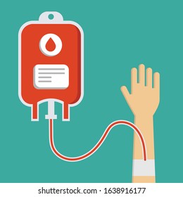blood donor concept. flat design.vector illustration