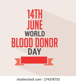Blood donor day concept text illustration.