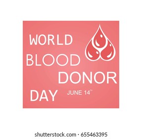 blood donor day with red background and blood drop