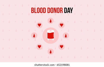 Blood donor day theme style banner