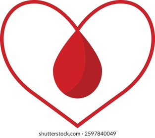 Blood Donor Element on White Background. Donation Blood Concept. Vector Illustration.