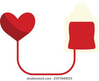 Blood Donor Element on White Background. Donation Blood Concept. Vector Illustration.