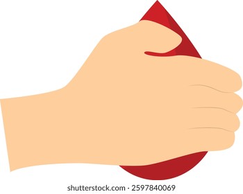 Blood Donor Element on White Background. Donation Blood Concept. Vector Illustration.