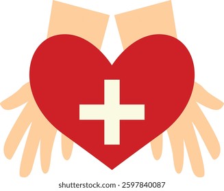 Blood Donor Element on White Background. Donation Blood Concept. Vector Illustration.