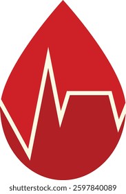 Blood Donor Element on White Background. Donation Blood Concept. Vector Illustration.