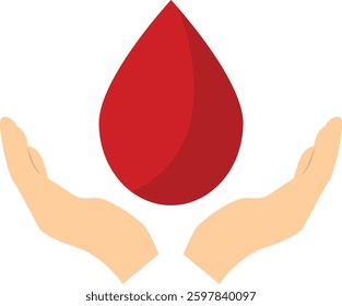 Blood Donor Element on White Background. Donation Blood Concept. Vector Illustration.
