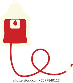 Blood Donor Element on White Background. Donation Blood Concept. Vector Illustration.