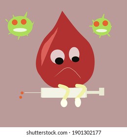 A blood donor emoticon for background