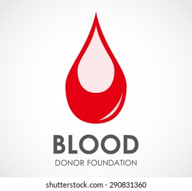 Blood donor foundation logo element care symbol design vector shape icon abstract illustration business company