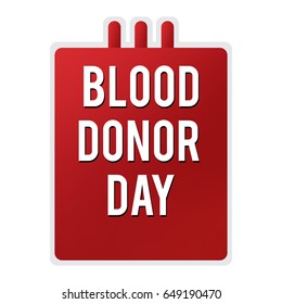 Blood Donor With Heart Shape. Vector Illustration.