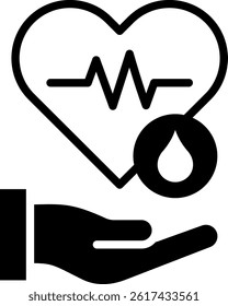 Blood Donor Icon Mixed Vector Illustration