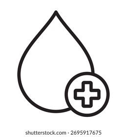 Plantilla de ilustración de diseño de Vector de icono de donante de sangre en estilo de moda