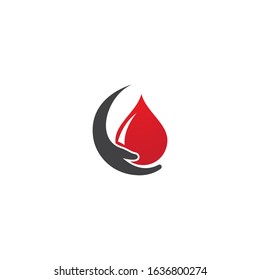 Blood donor ilustration logo vector template