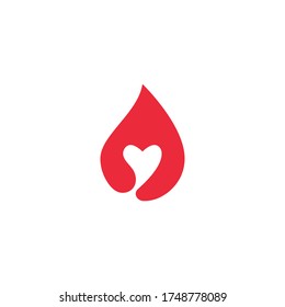 Plantilla vectorial del logotipo de la ilustración de donante de sangre