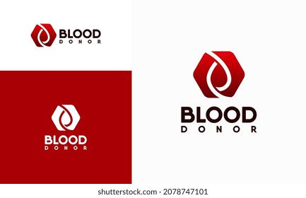 Blood Donor Logo designs template, Blood Donation Logo template icon vector