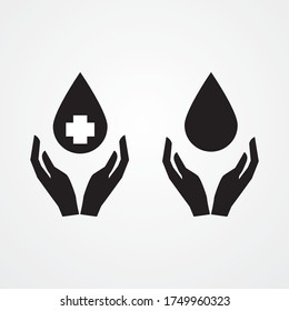ilustración vectorial del logotipo del donante de sangre