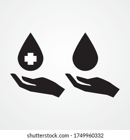 ilustración vectorial del logotipo del donante de sangre