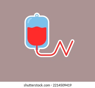 blood donor object design sticker concept