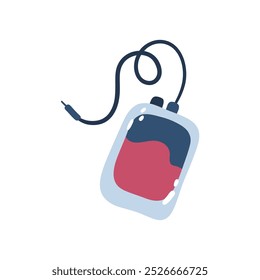 blood donor pack in flat vector design.